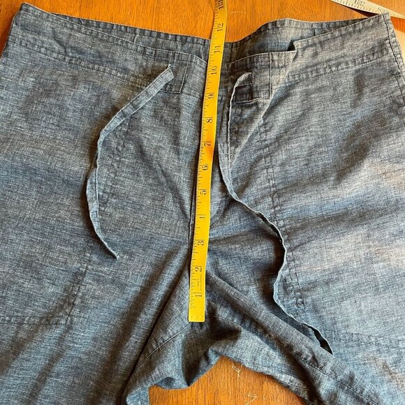 Prana Hemp Blend Wide Leg Pull On Drawstring Pants Womens M Minimalist Boho - Picture 10 of 11